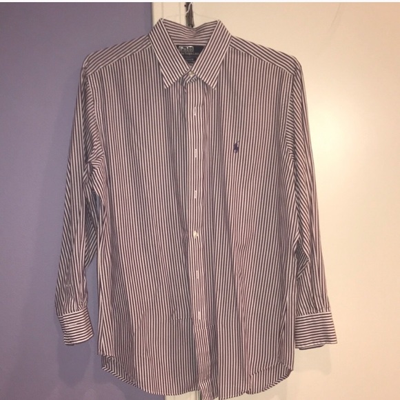 Polo Ralph Lauren Purple stripe button down - Picture 1 of 3